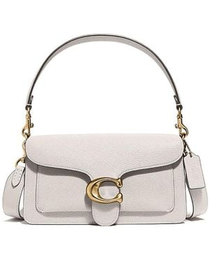 COACH Tabby 26 Logo Plaque Shoulder Bag - Natural