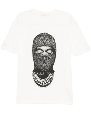 ih nom uh nit Paisley Mask Graphic T-Shirt - White