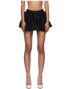 Pushbutton Wired Skirt Pants - Black