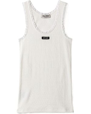 Miu Miu Cotton Top - White