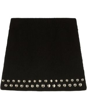 Alanui Love And Studs Mini Skirt - Black