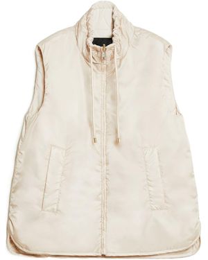 Weekend by Maxmara Yoro Zip-Up Drawstring Gilet - White