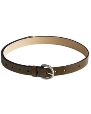 Phoebe Philo Round Buckle Belt - White