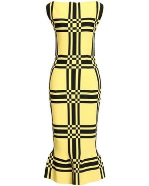 Marni Sleeveless Plaid Dress - Metallic
