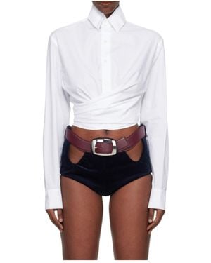 Jean Paul Gaultier Wrapped Cropped Shirt - White