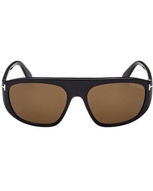 Tom Ford Eyewear Rectangle Frame Sunglasses - Purple