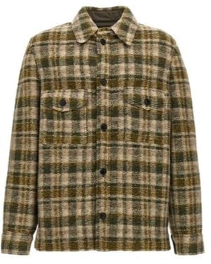 Isabel Marant Plaid Casual Jacket With Textured Fabric - Green