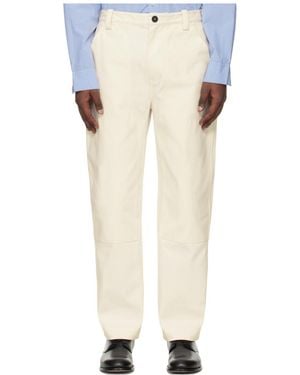 Studio Nicholson X Aaron Levine Collaboration Denver Casual Trousers - White