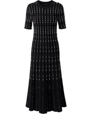 JOSEPH Ribbed-Knit Midi Dress - Black