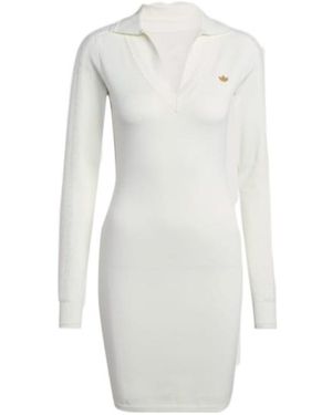 adidas V-Neck Midi Dress - White