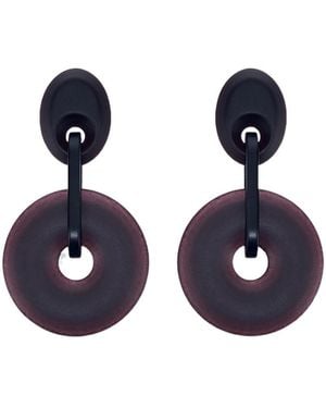 Giorgio Armani Disc Drop Earrings - Blue