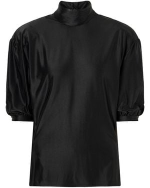 Rabanne Rabanne High-Neck Blouse - Black
