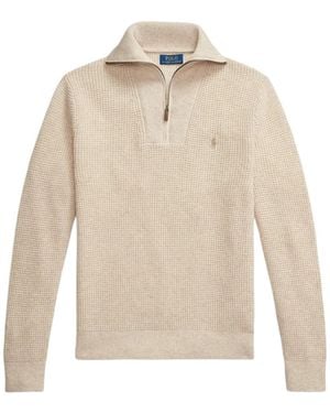 Polo Ralph Lauren Waffle-Knit Sweater - White
