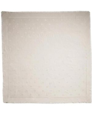 Gucci Double G Silk Wool Shawl - White