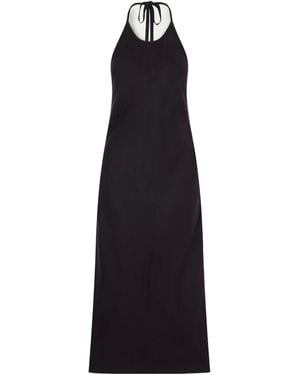 James Perse Halter Linen Dress - Black