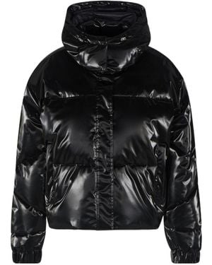 EA7 Shimmering Finish Padded Jacket - Black