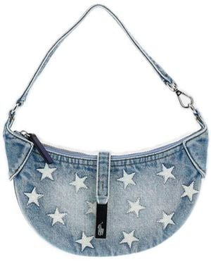 Polo Ralph Lauren Polo Id Star Denim Mini Shoulder Bag - Blue
