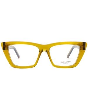 Saint Laurent Eyewear Cat-Eye Frame Glasses - Yellow