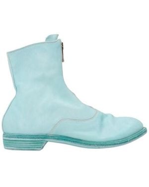Guidi 210 Front Zipper Detail Ankle Boots - Blue