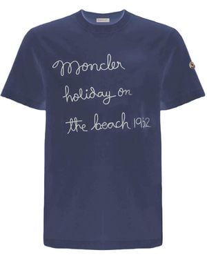 Moncler Short-Sleeved T-Shirt - Blue