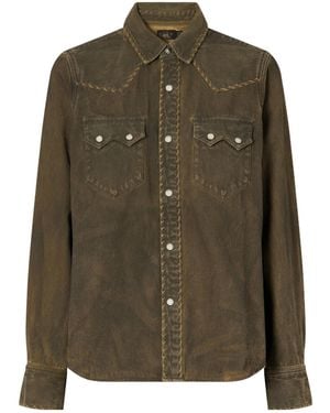 RRL Thick Denim Shirt - Green