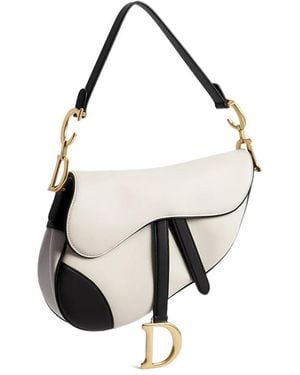 Dior Saddle Bag With Strap - White