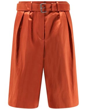 Dries Van Noten Belted Tailored Shorts - Orange
