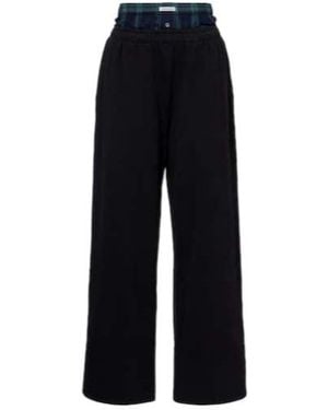 Acne Studios Cotton Wide-Leg Pants - Black