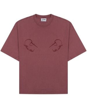 Jean Paul Gaultier Needle Logo Oversized T-Shirt - Red