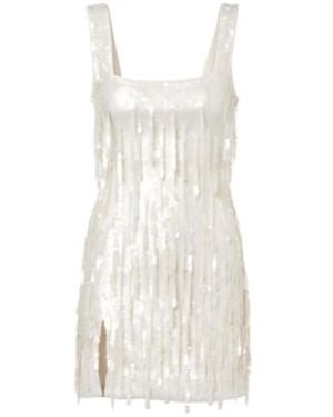 STAUD Le Sable Sequined Minidress - White