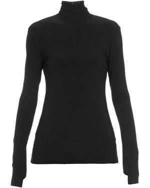 Norma Kamali Turtleneck Pullover - Black