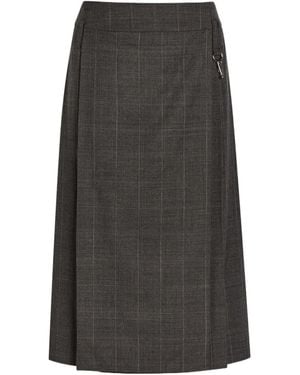 Simone Rocha Stretch-Wool Midi Wrap Skirt - Gray
