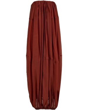 Ferragamo Voluminous Bustier Dress - Red