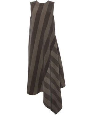 Uma Wang Round-Neck Dress - Brown