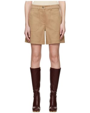 Moncler Wide-Leg Shorts - Natural