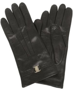 Ferragamo Logo Detail Gloves - Black