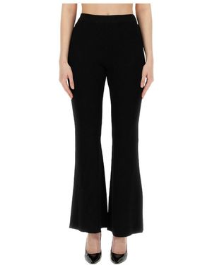 MICHAEL Michael Kors Ribbed-Knit Flared Pants - Black