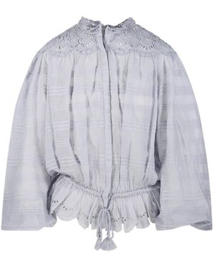 Isabel Marant Isabel Marant Étoile Polly Floral Lace Blouse - Blue