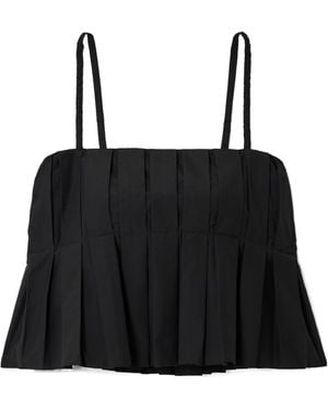 Theory Pleated Tank Top - Black