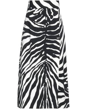 Dolce & Gabbana Zebraprint Midi Skirt - White