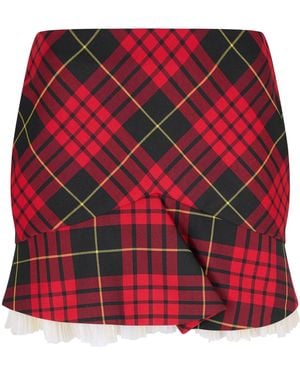 McQueen Alex Kick Mini Skirt - Red