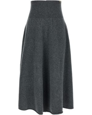 Extreme Cashmere A-Line Skirt - Grey