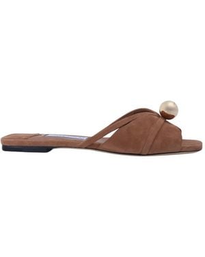 Jimmy Choo Siva Flat Sandals - Brown