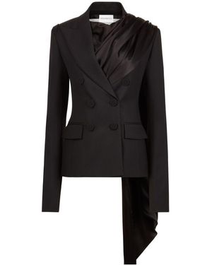 Nina Ricci Draped-Scarf Blazer - Black