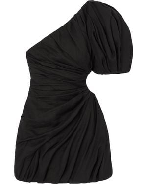 Chloé Gathered One-Shoulder Minidress - Black