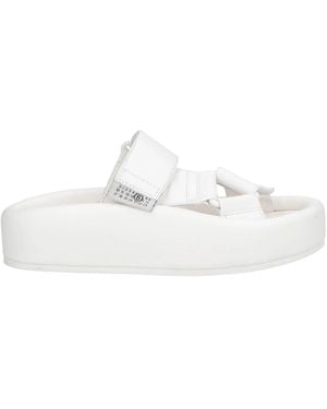 MM6 by Maison Margiela Velcro Design Slippers - White