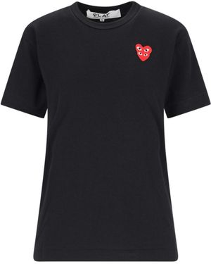 COMME DES GARÇONS PLAY Short-Sleeved T-Shirt - Black