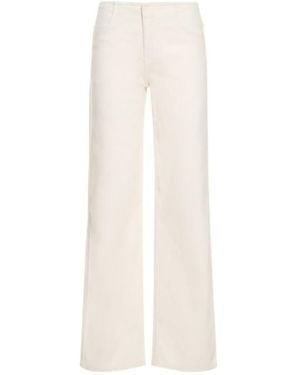 Christopher Esber Cotton Denim High Rise Straight Jeans - White