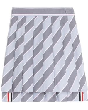 Thom Browne Stripe-Print Pleated Skirt - Multicolor