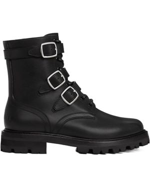 Celine Maggie Buckle Zipped Boot - Black